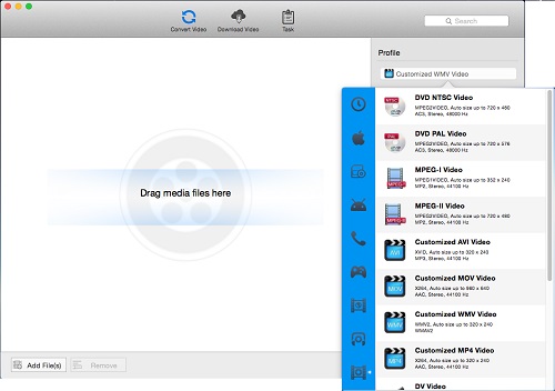 screenshot of avc free for mac